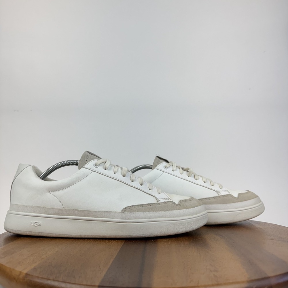 Mens Ugg South Bay Trainer Low White Leather Comfort Casual Sneakers Size 10.5 M